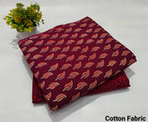 Premium Hand Block Printed Cotton Suit Top And Bottom Set(BFTB103)